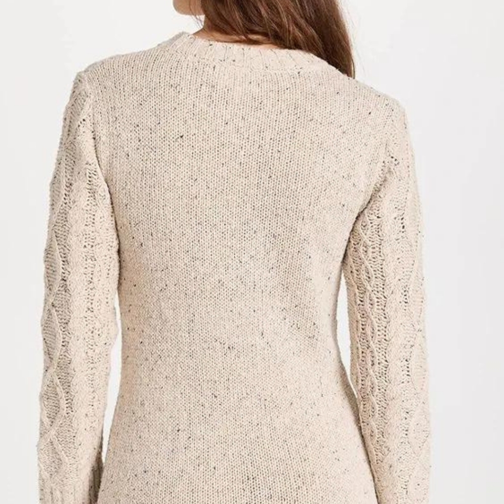 NWT! Line & Dot Women's Jackson Sweater Dress, Oatmeal, Off White, L - Picture 3 of 6